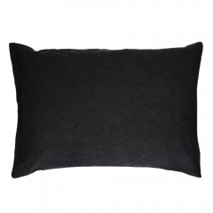 CUSHION DARK GREY 100% LINEN     - CUSHIONS